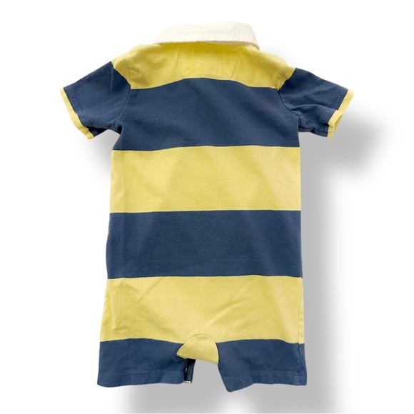 Ralph Lauren | Striped Cotton Rugby Shortall (9 mos) 🏉 - Picture 4 of 5
